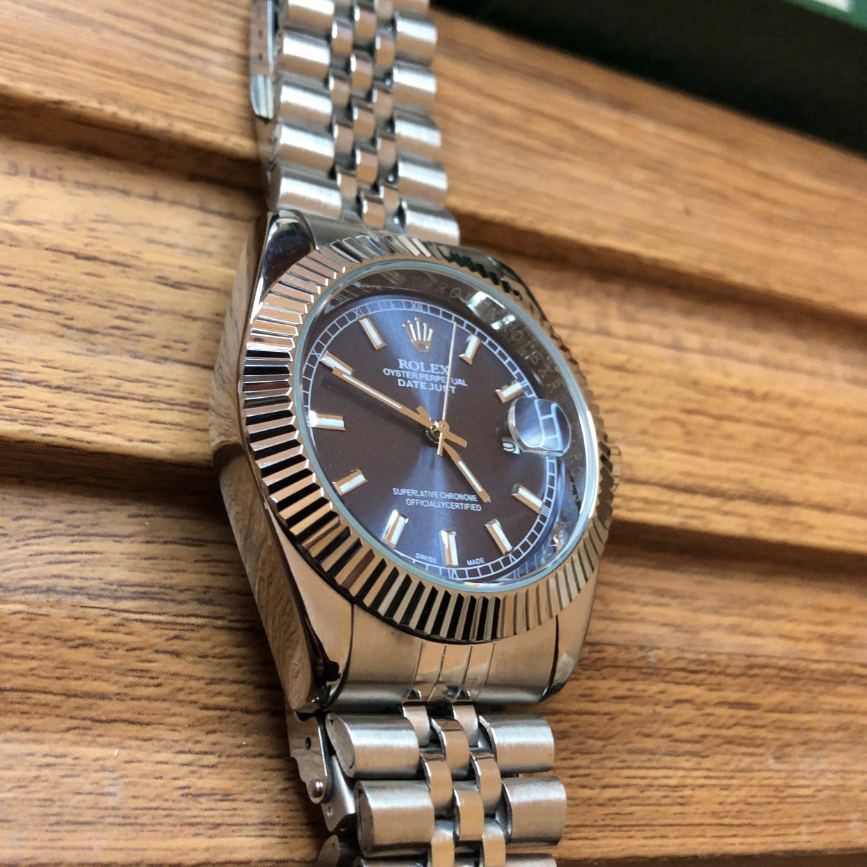 ROLEX OYSTER DATEJUST PERPETUAL BLUE DIAL