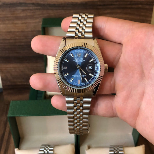 ROLEX OYSTER DATEJUST PERPETUAL BLUE DIAL